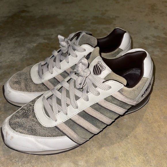 K-Swiss Men's Gray and White Sneakers - Picture 2 of 8